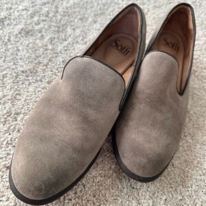 Sofft Women's Taupe Suede Loafers